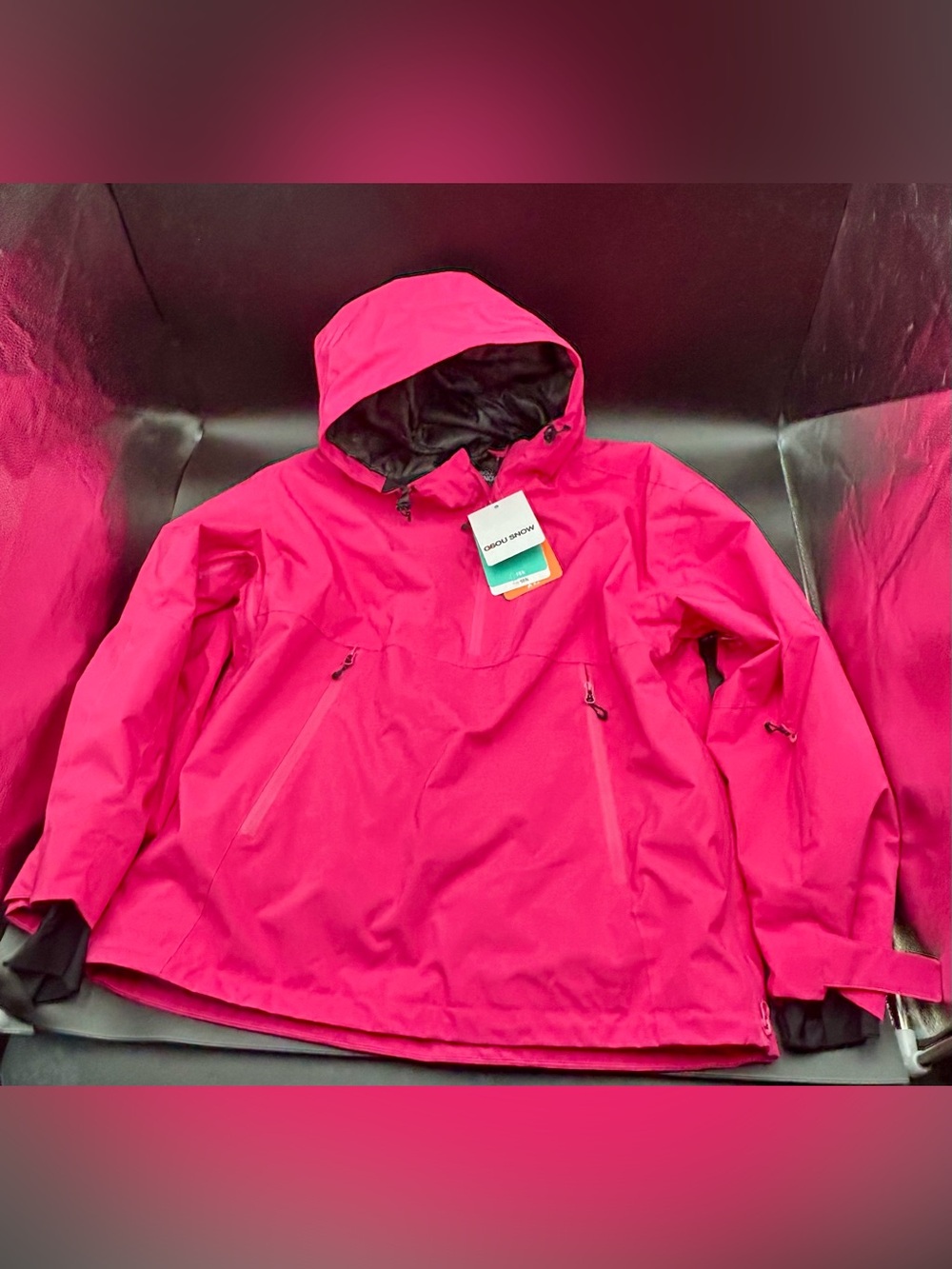 NWT GSou Snow Pink Waterproof Insulated Snowboard Anorak Jacket Size Large